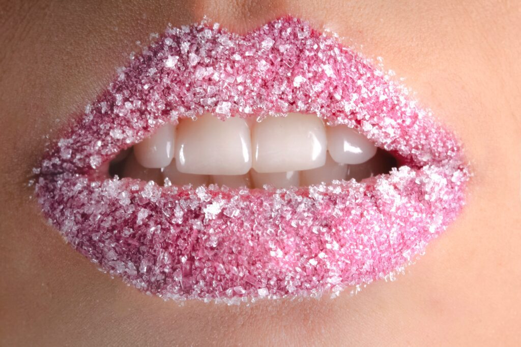 lips with sugar coating